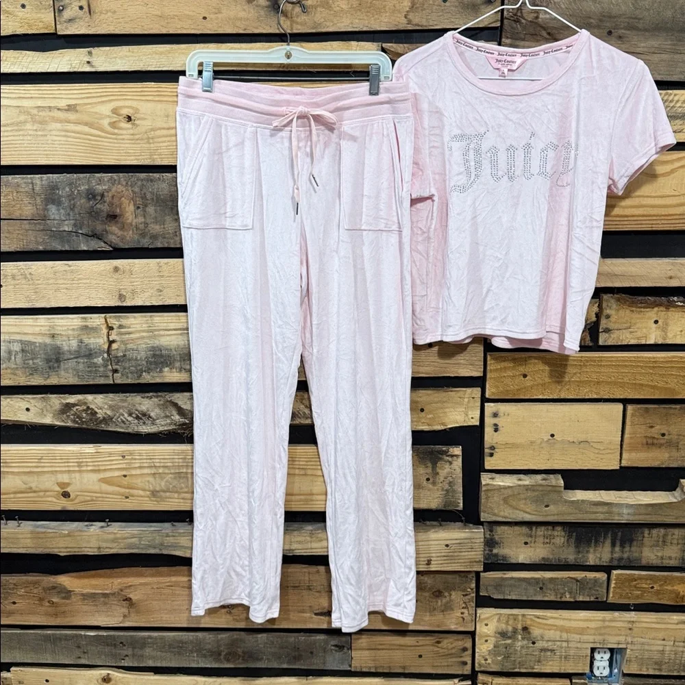 Vintage Y2K‎ Juicy Couture Velour Sleepwear Set Women’s Size Large Loungewear